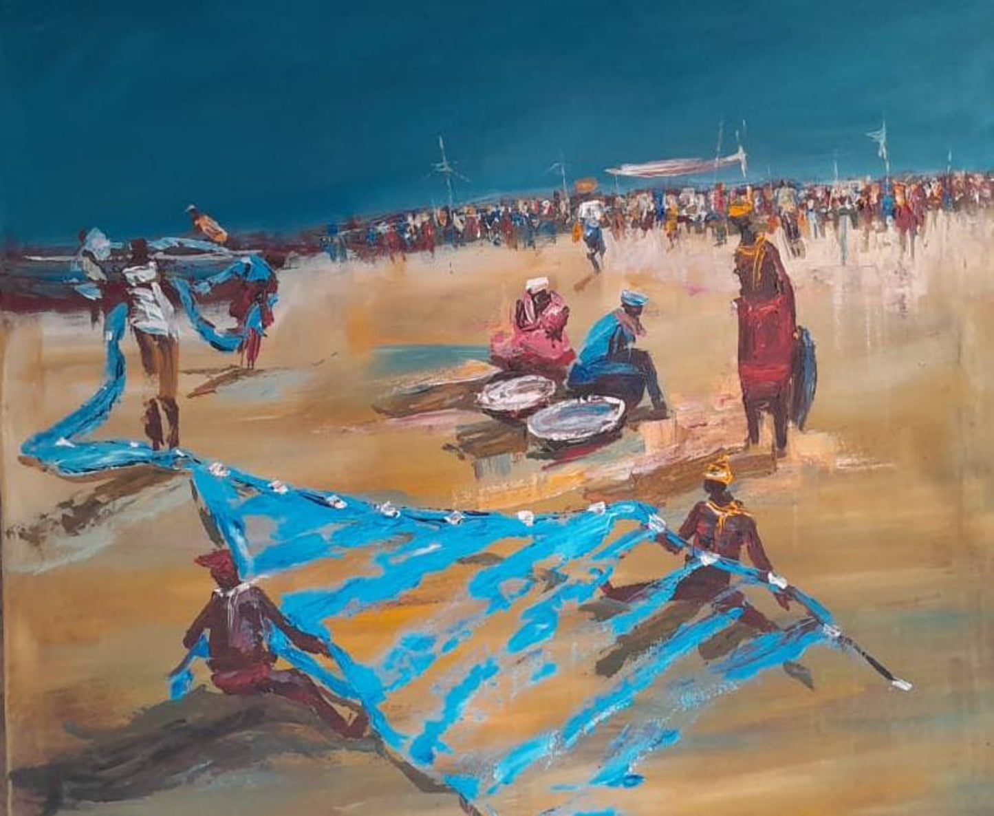 Freezing Morning at Shore Painting