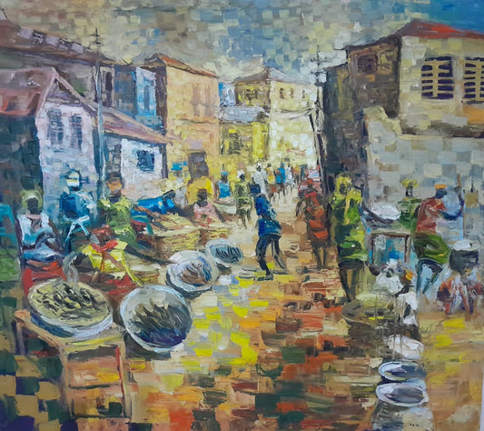 James Town Street Market Painting
